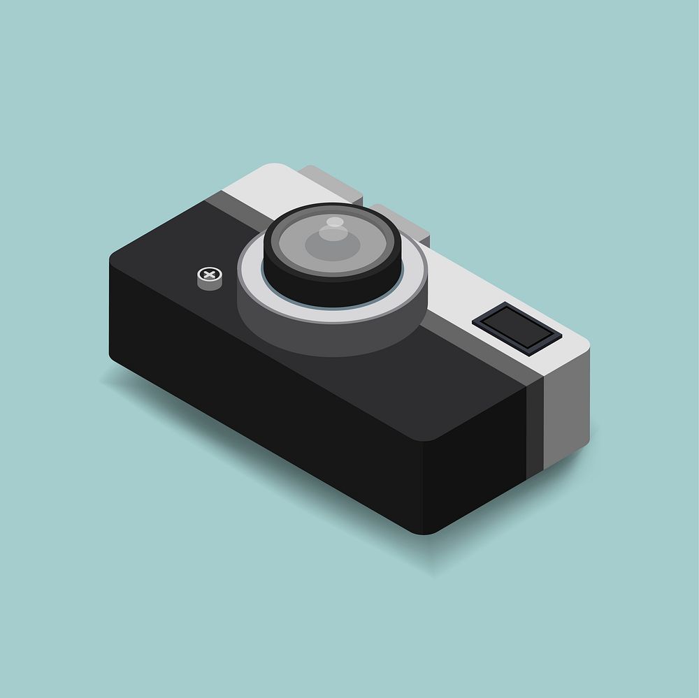 Vector icon of vintage camera icon