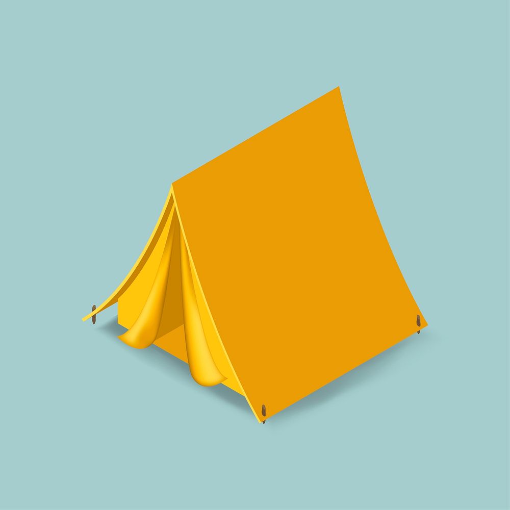 Vector icon of camping tent icon