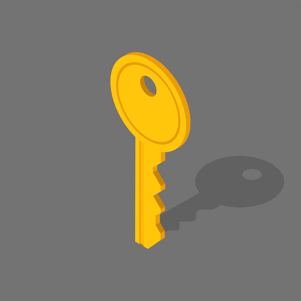 Vector image of key icon