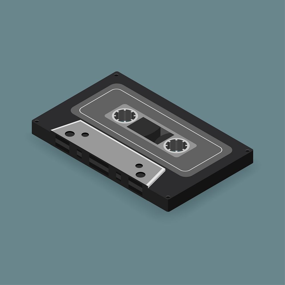 Vector image of tape cassette icon