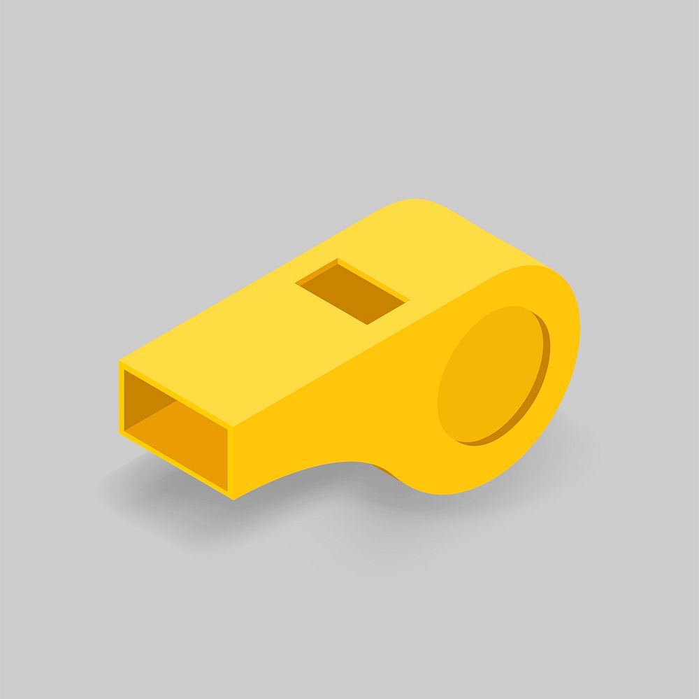 Vector image of a whistle icon