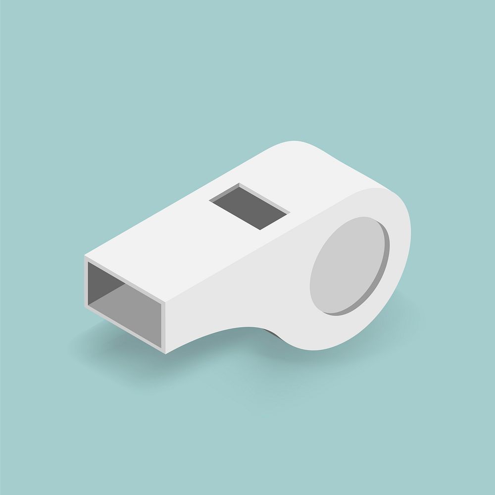 Vector image of a whistle icon