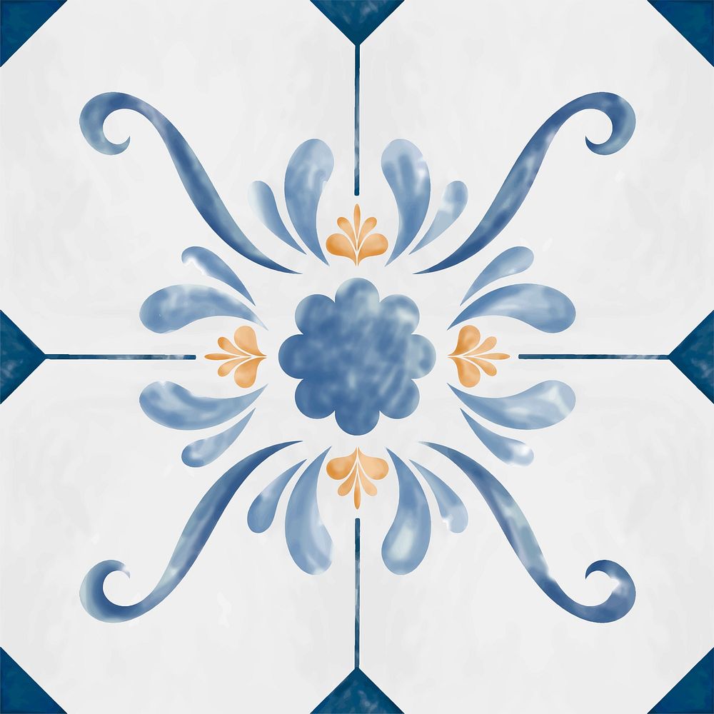 Illustration of tiles textured pattern