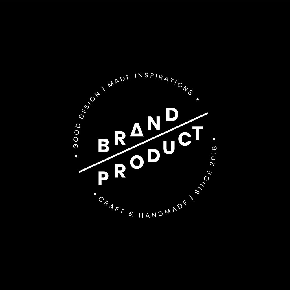 Brand product logo badge design