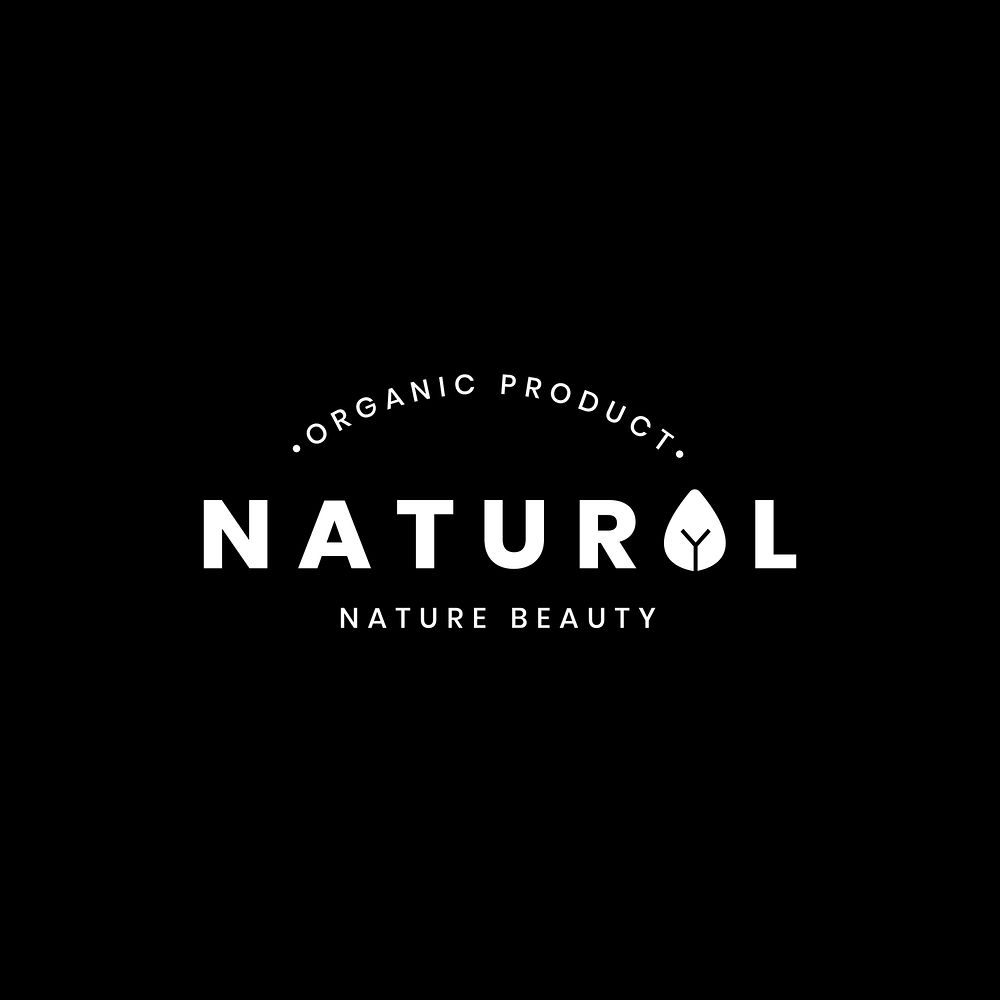 Natural brand logo badge design