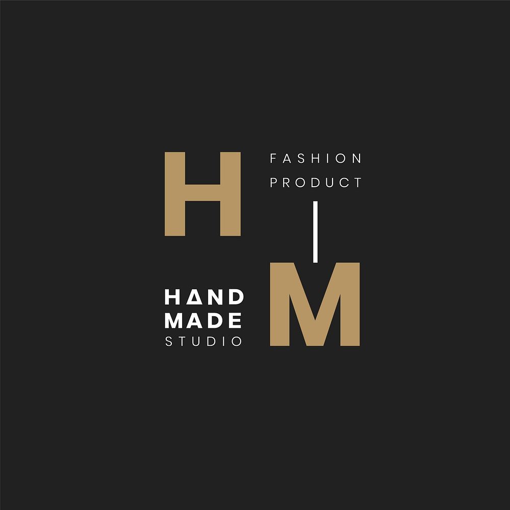 Handmade crafts logo badge design