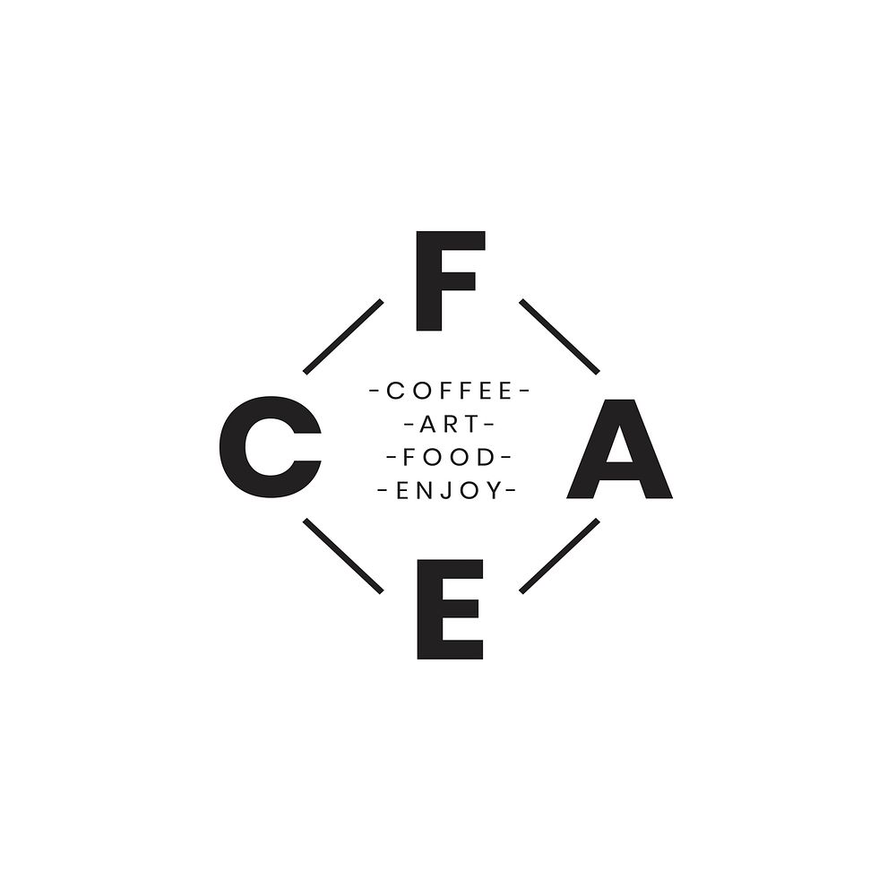 Cafe and art logo badge design