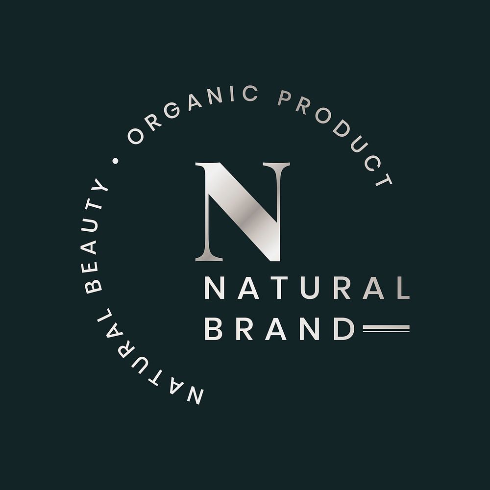 Natural brand logo badge vector