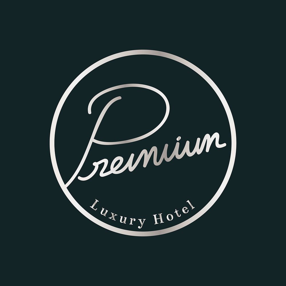 Premium luxury hotel logo badge vector
