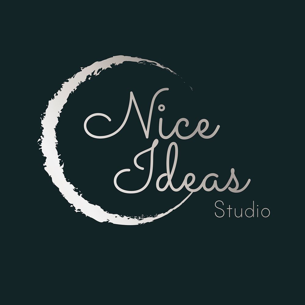Nice ideas studio logo badge vector