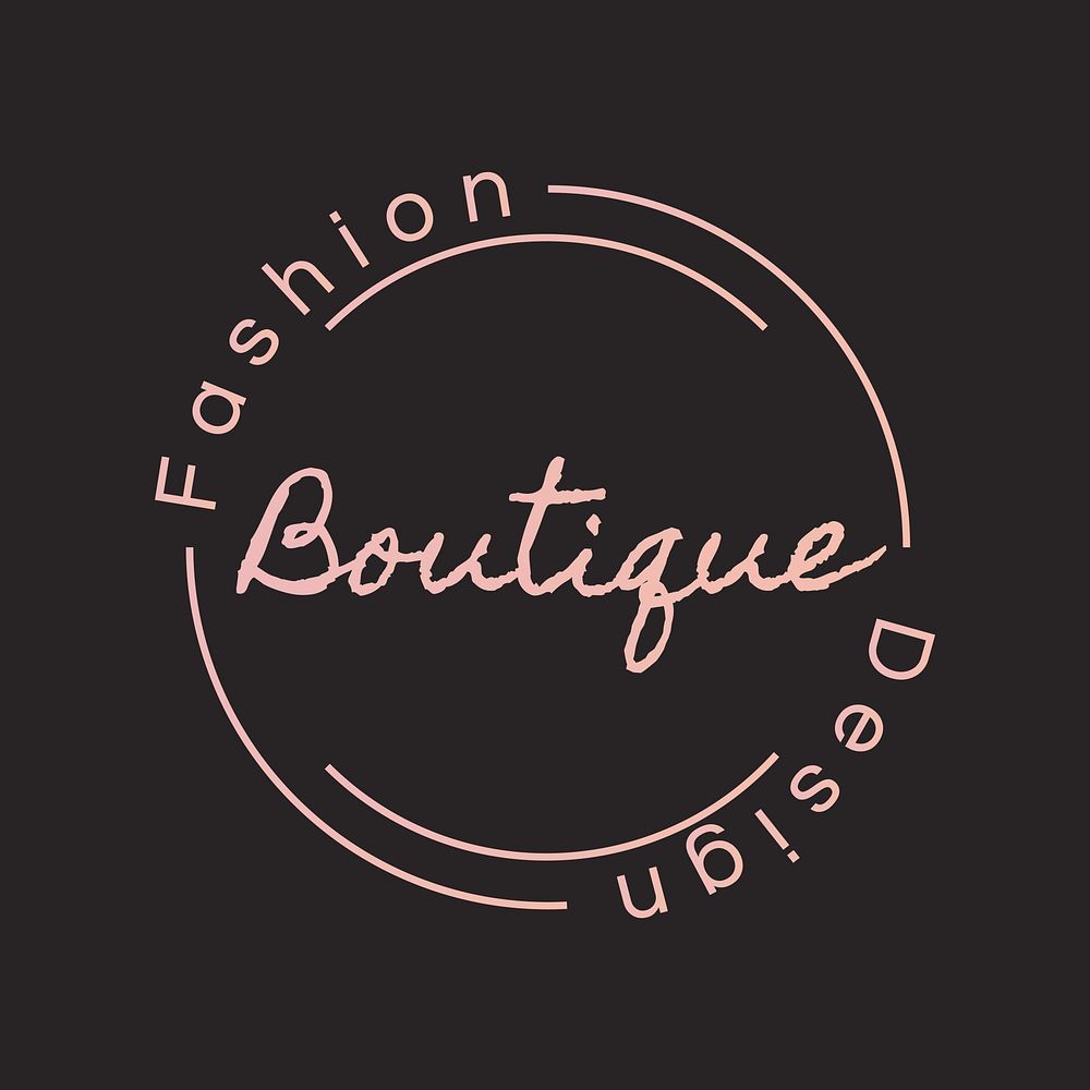 Boutique fashion design logo badge design