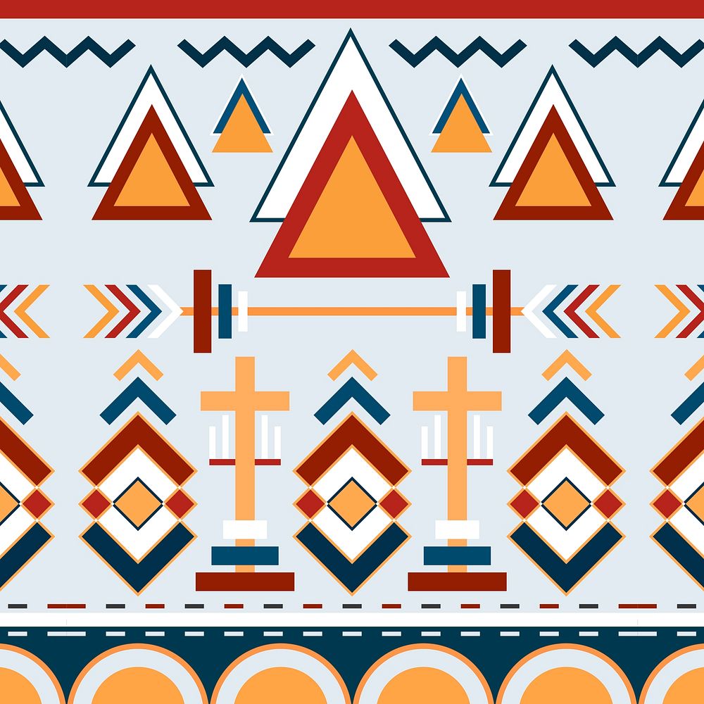 Tribal pattern background, colorful fabric design