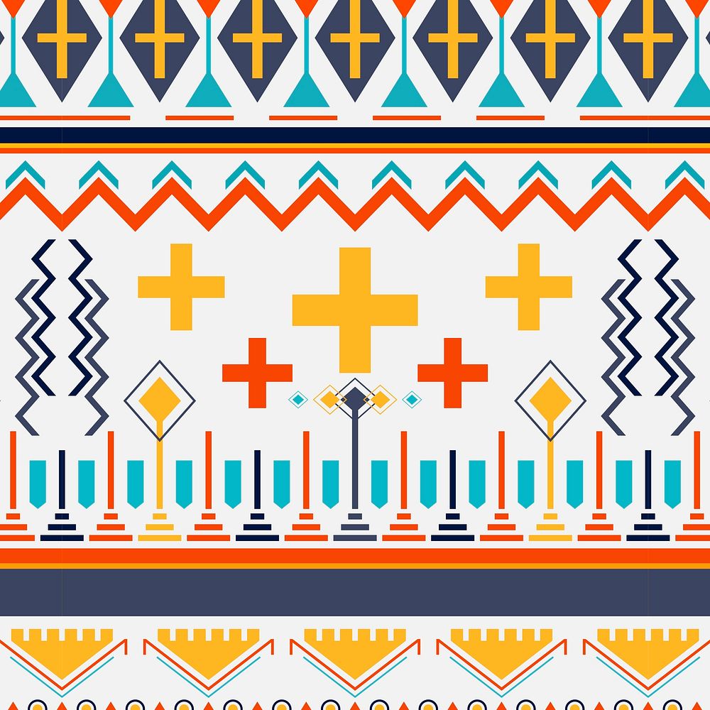Colorful ethnic pattern background, fabric design