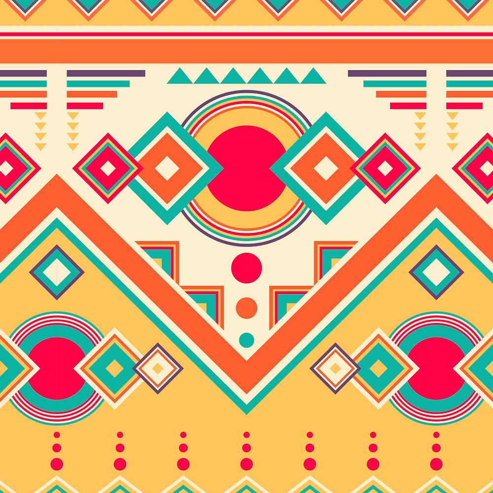 Yellow ethnic pattern background, textile design