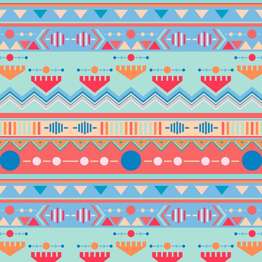 Aesthetic tribal pattern background, ethnic vector, pastel design