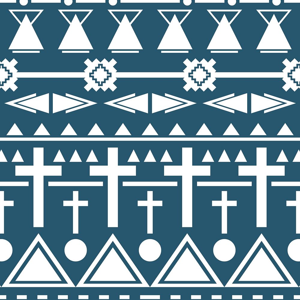 Pattern background, tribal design illustration, blue textile design