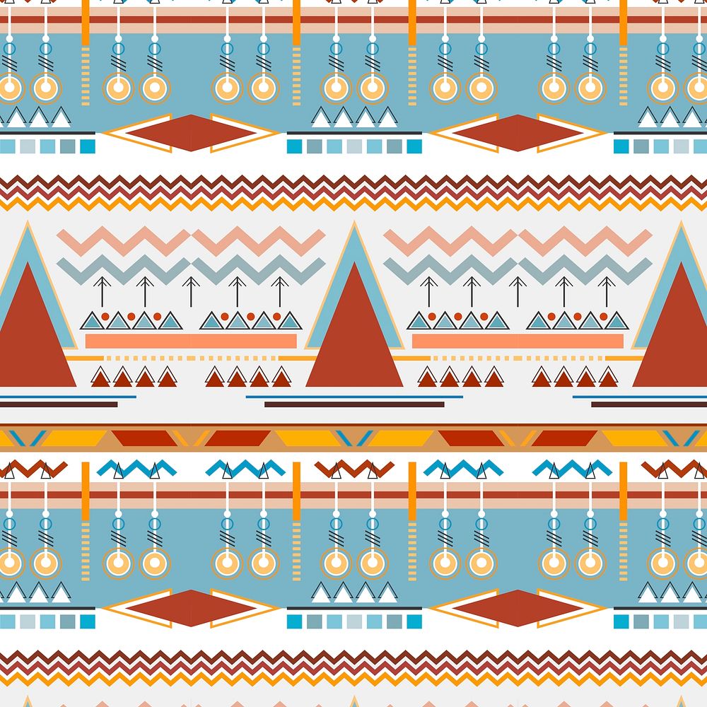 Ethnic pattern background, tribal design illustration, colorful textile design