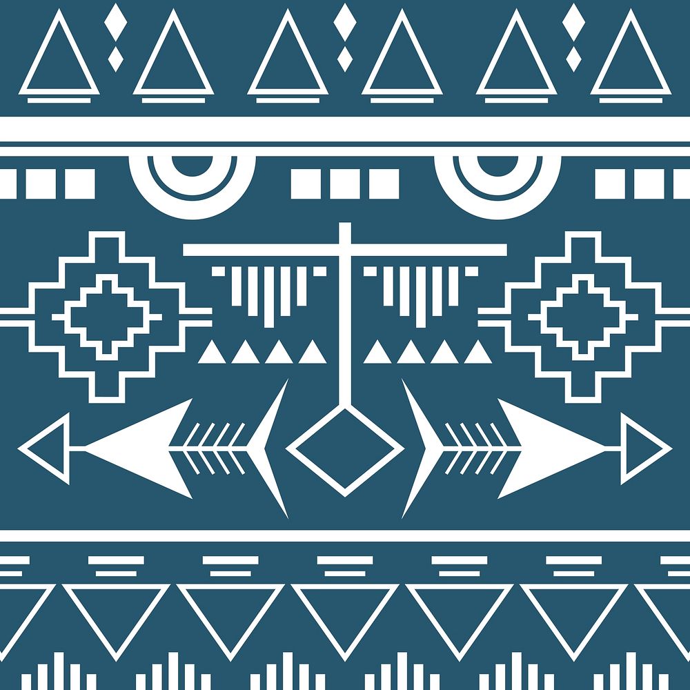 Pattern background, tribal design illustration, blue textile design