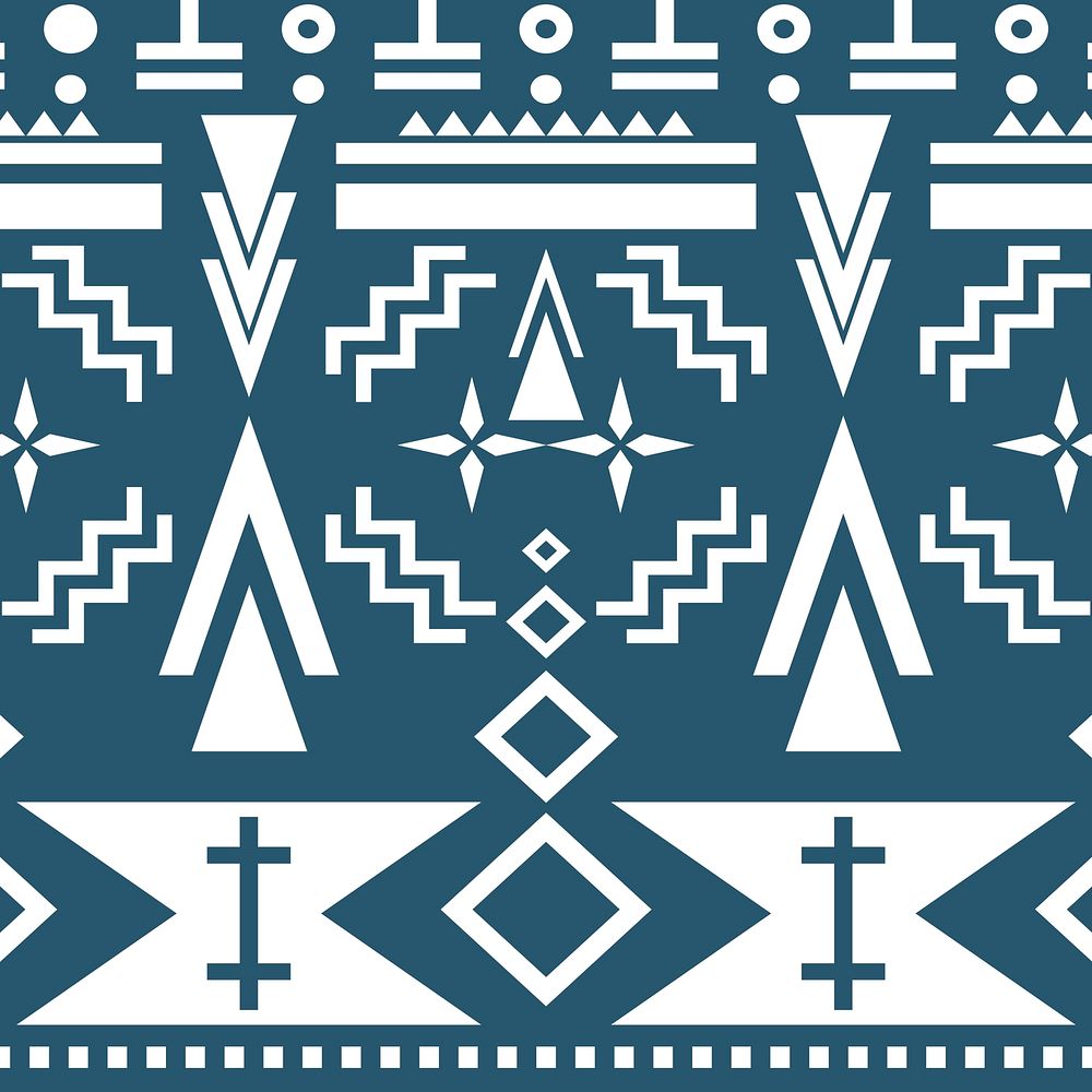 Tribal background, blue fabric design