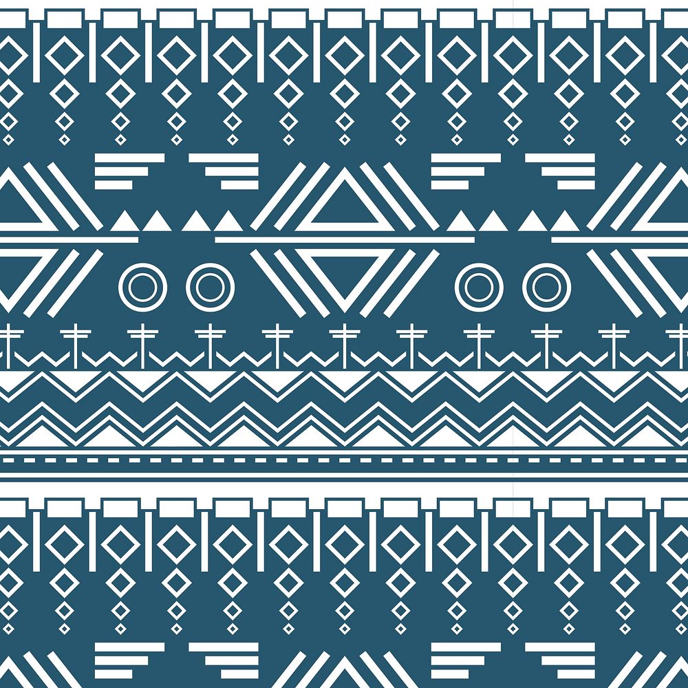 Blue tribal background, fabric design