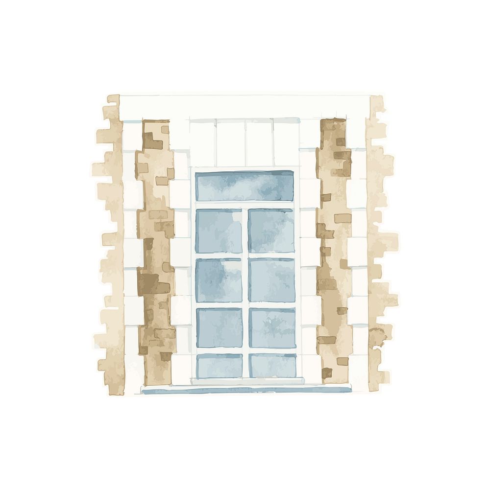 Illustration of window water color style