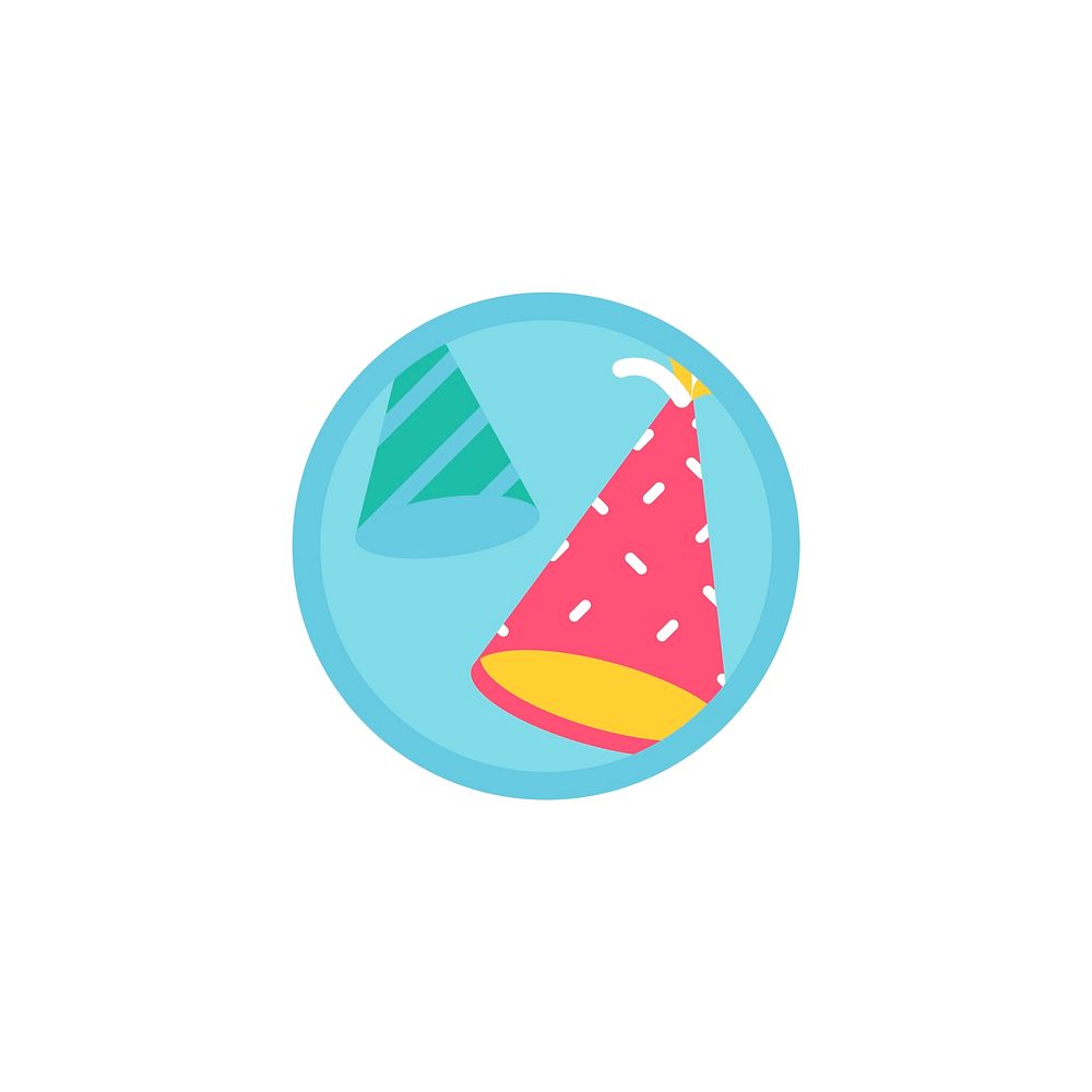 Illustration of party hats icon