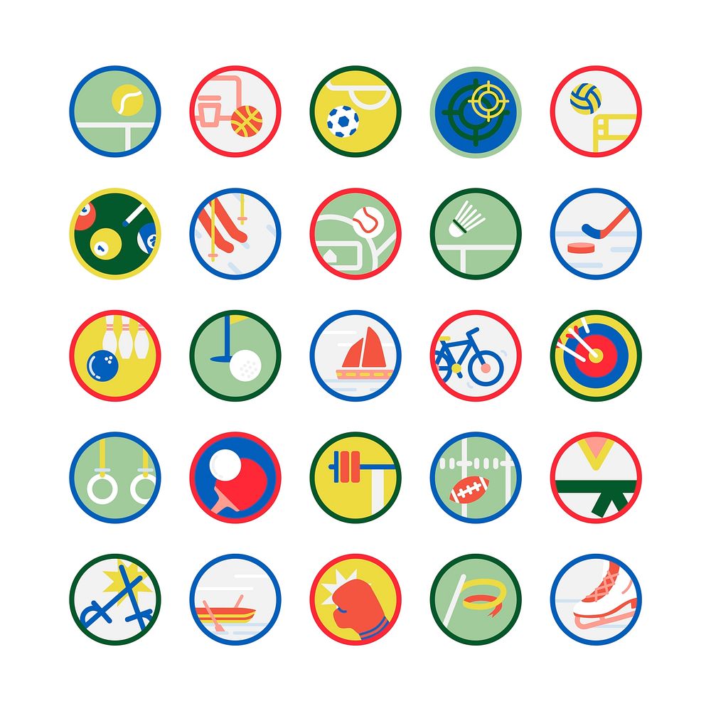 Illustration set of sport icons