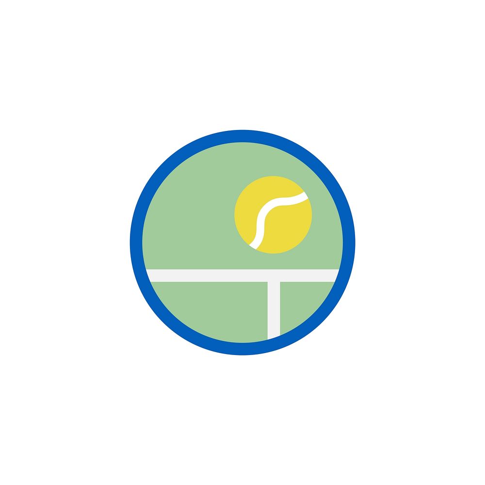 Illustration of tennis ball icon