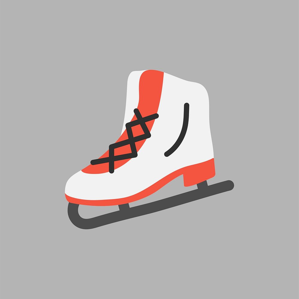 Illustration of ice skating shoe icon