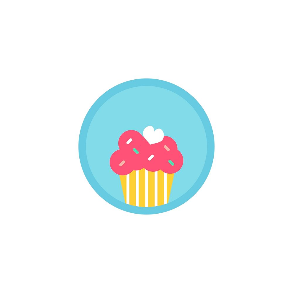 Illustration of cupcake icon