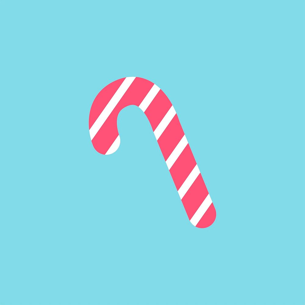 Illustration of candy cane icon