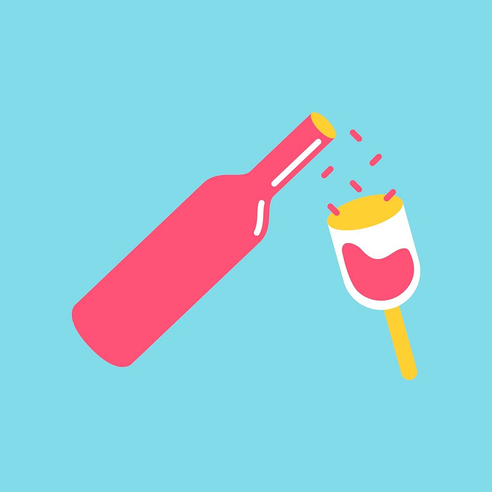 Illustration of red wine icon