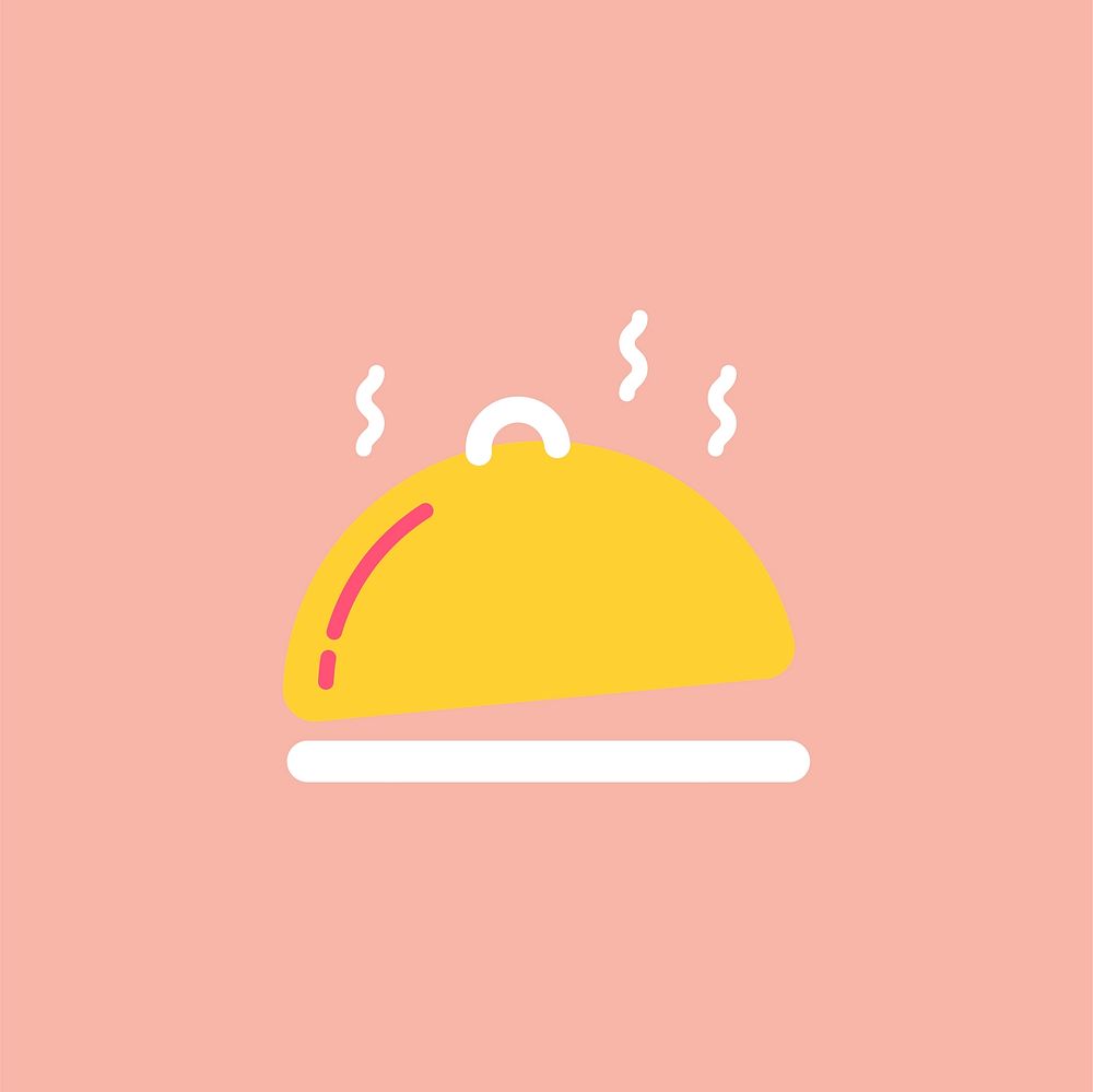 Illustration of cooked food icon