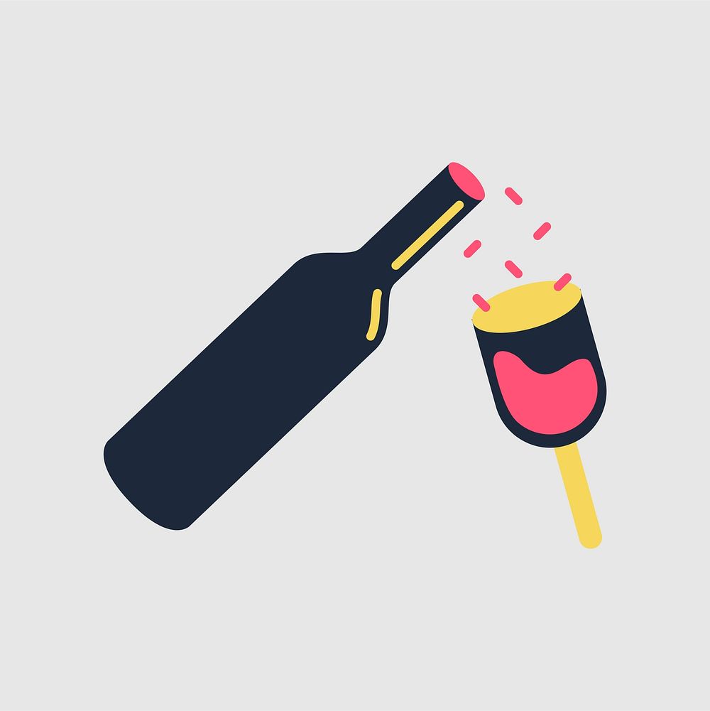 Illustration of wine icon
