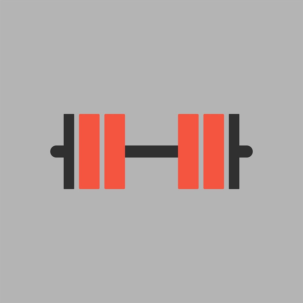 Illustration of weightlifting gear icon