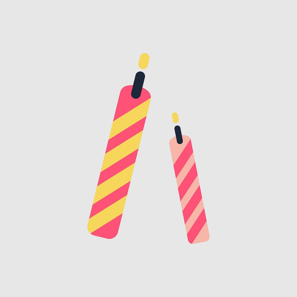Illustration of birthday candles icon