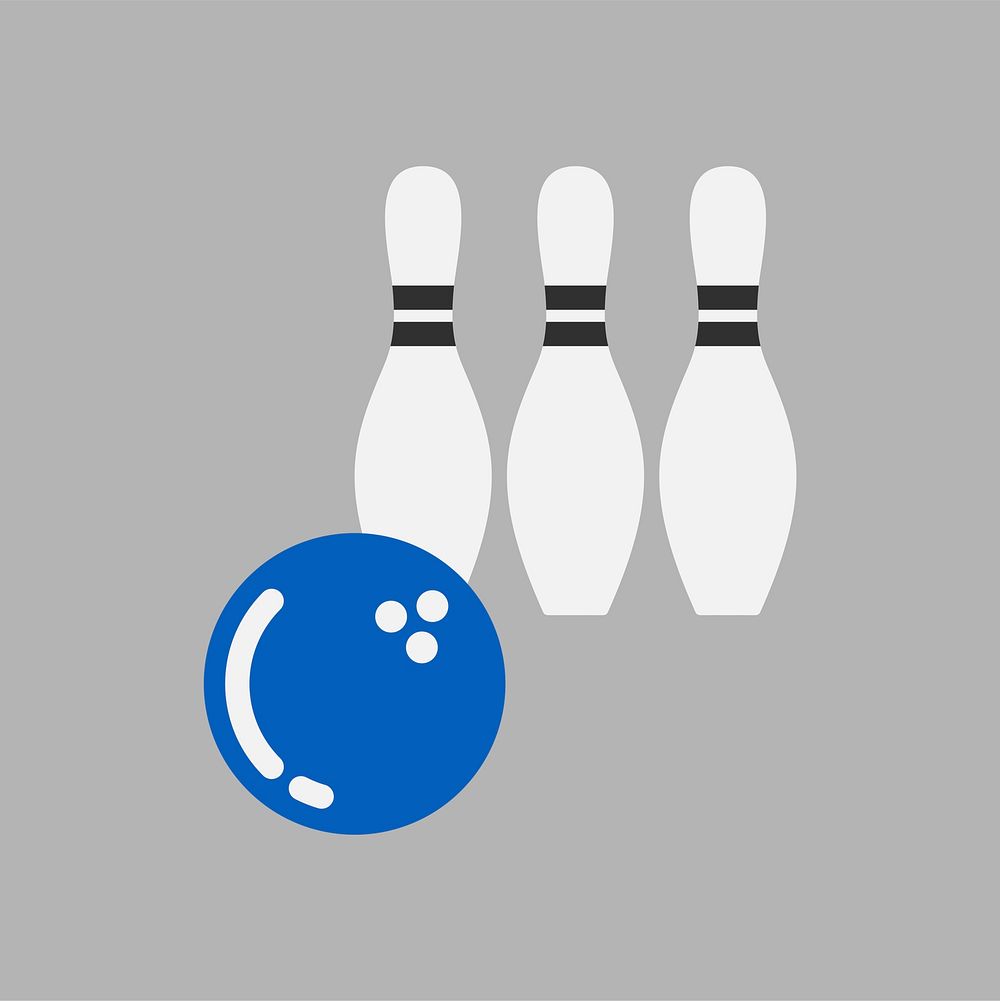 Illustration of bowling ball icon