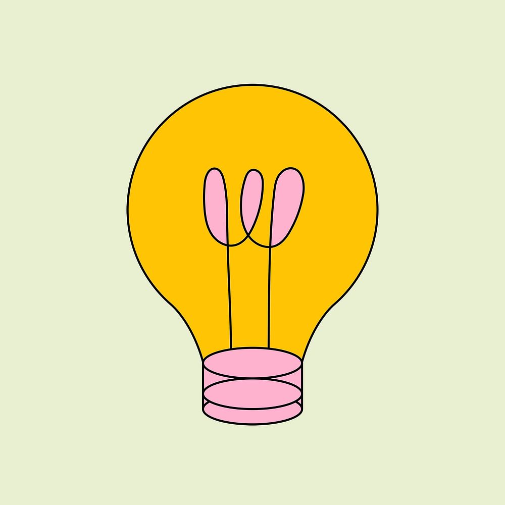 Save energy sticker psd with light bulb illustration