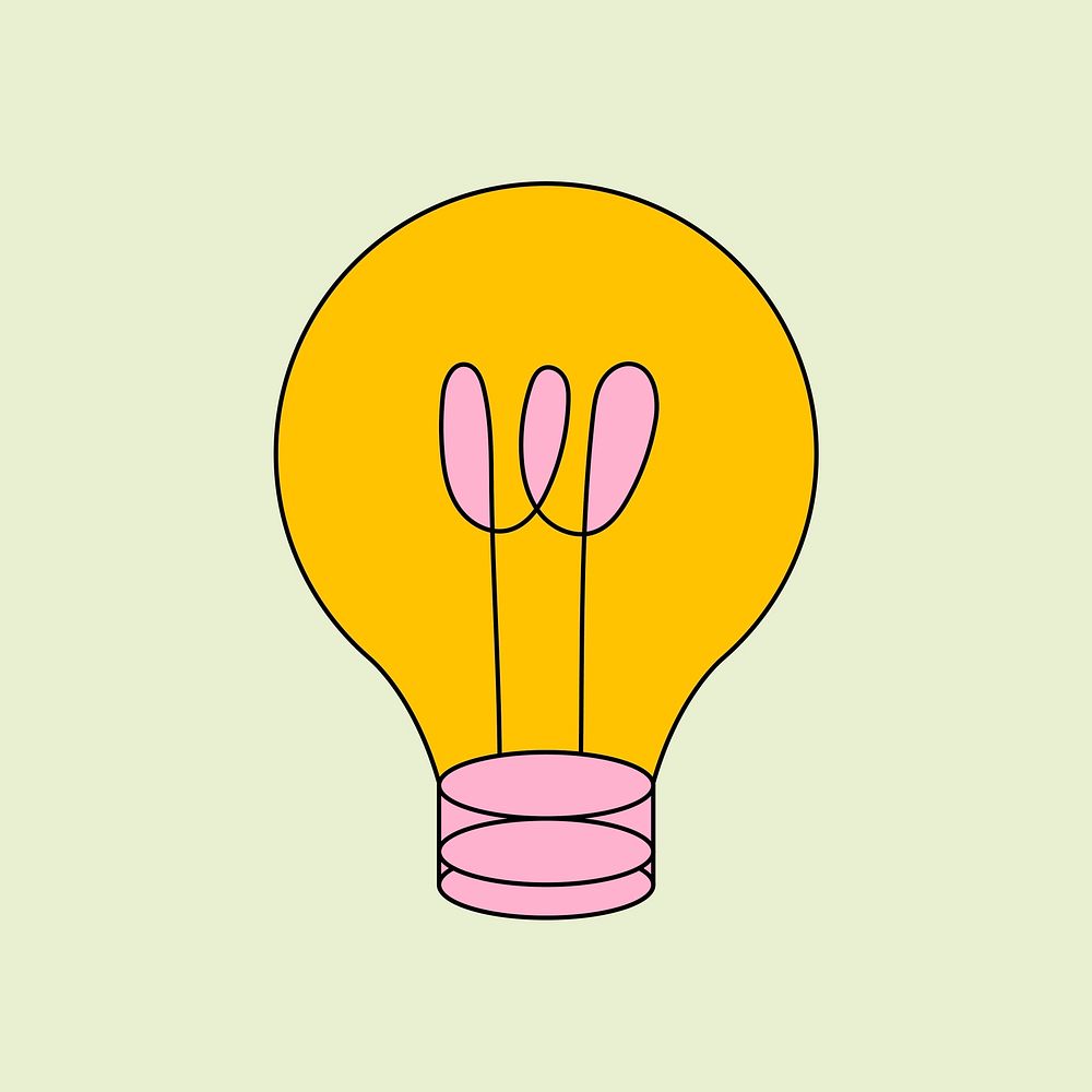 Save energy sticker vector with light bulb illustration