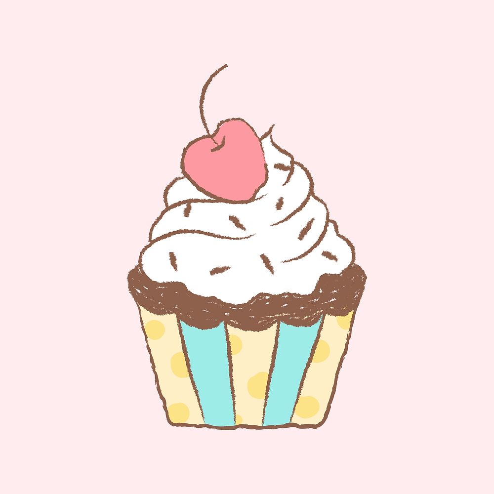Cupcake cute design element bakery vector illustration