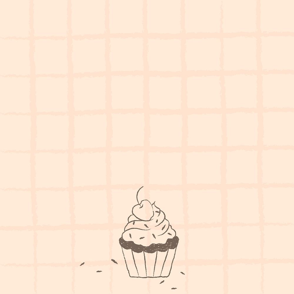 Cupcake Instagram post background illustration psd