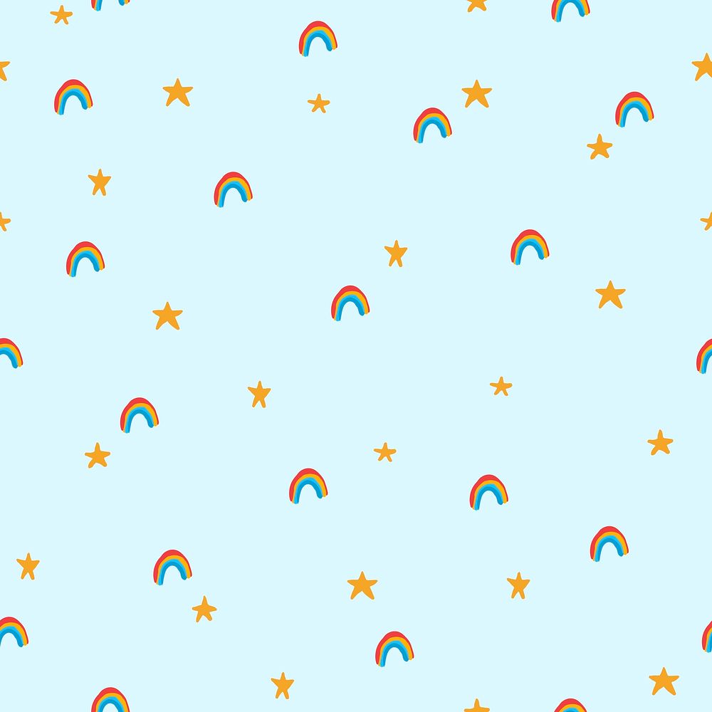 Rainbow seamless pattern background psd