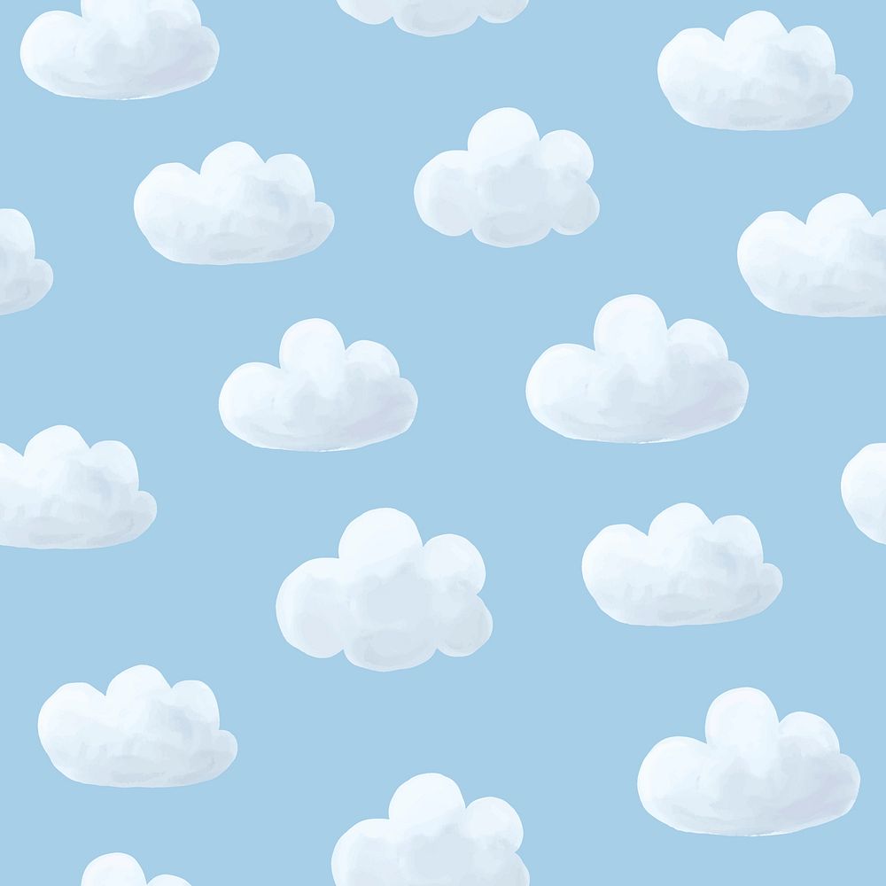 Cloud seamless pattern background vector
