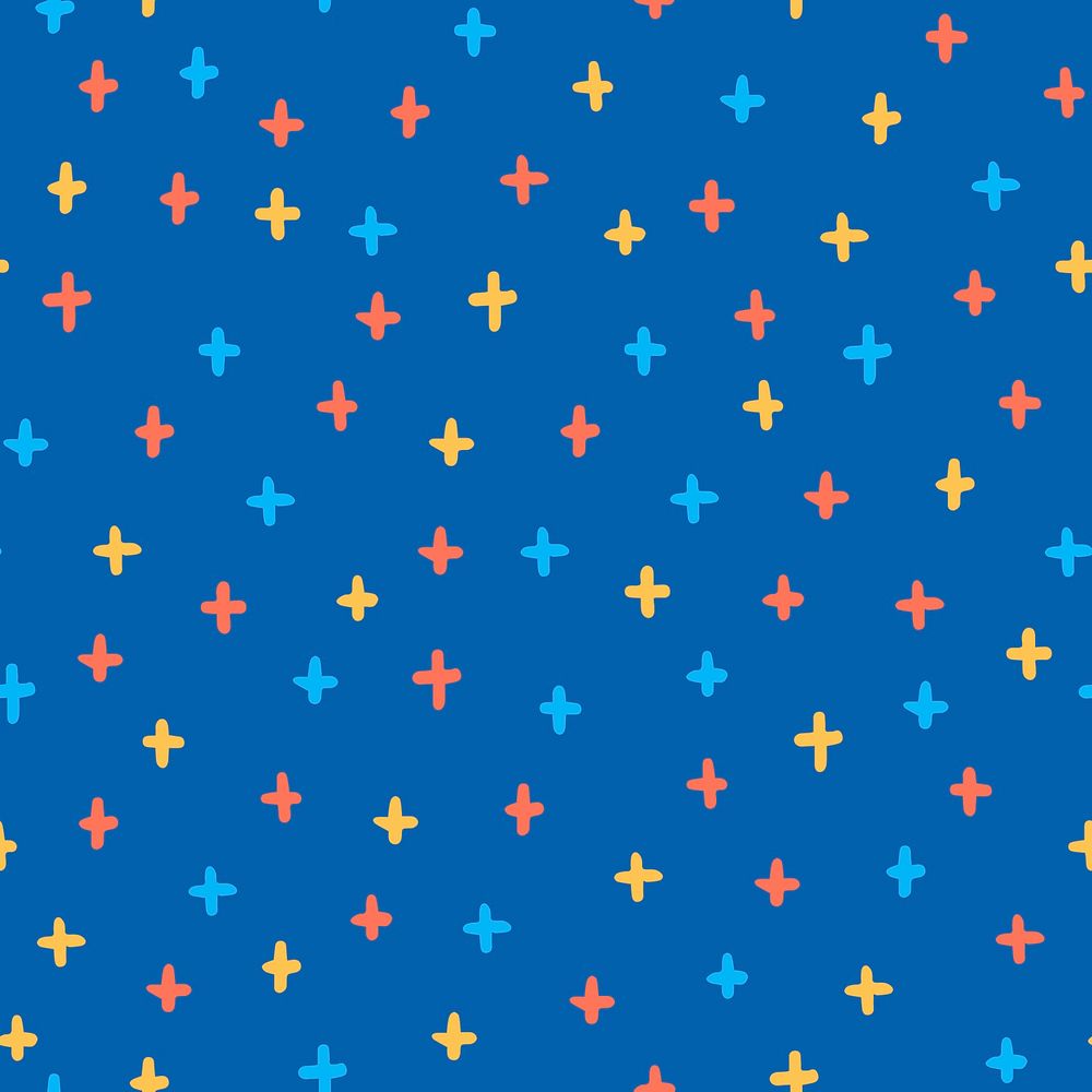 Plus sign background psd, cute pattern