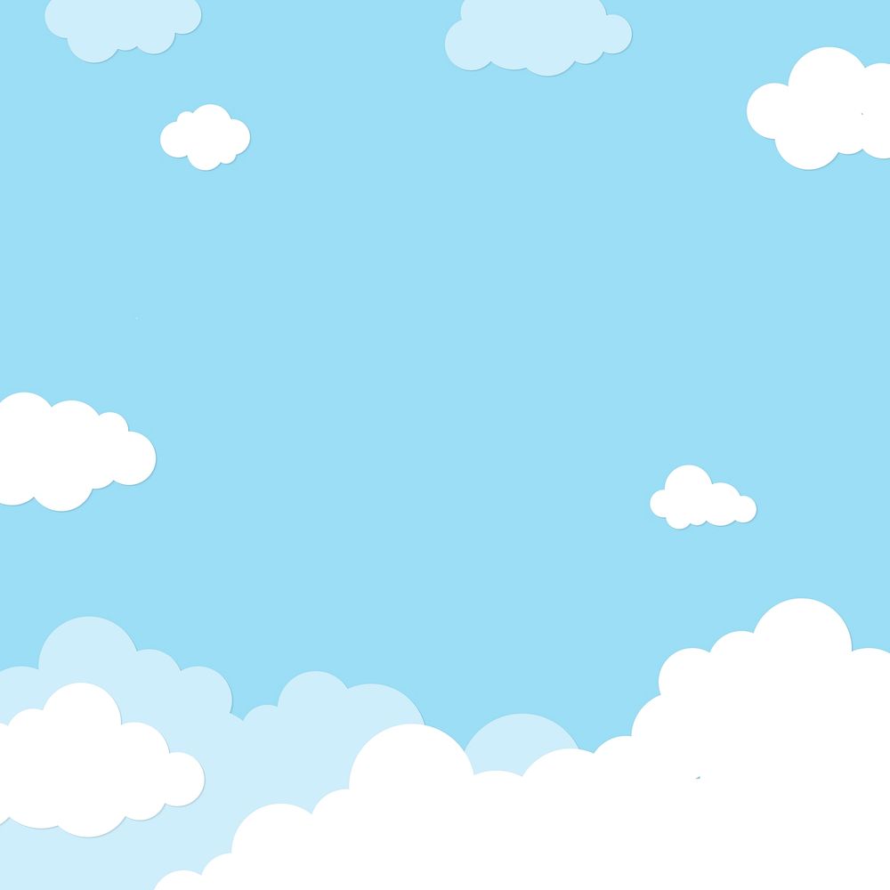 Cloud background, 3d light blue design