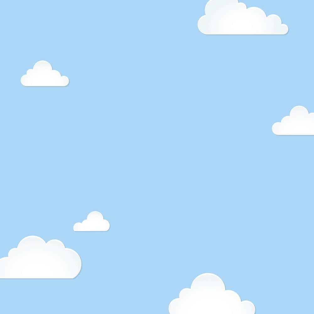 Cloud background, 3d pastel blue design