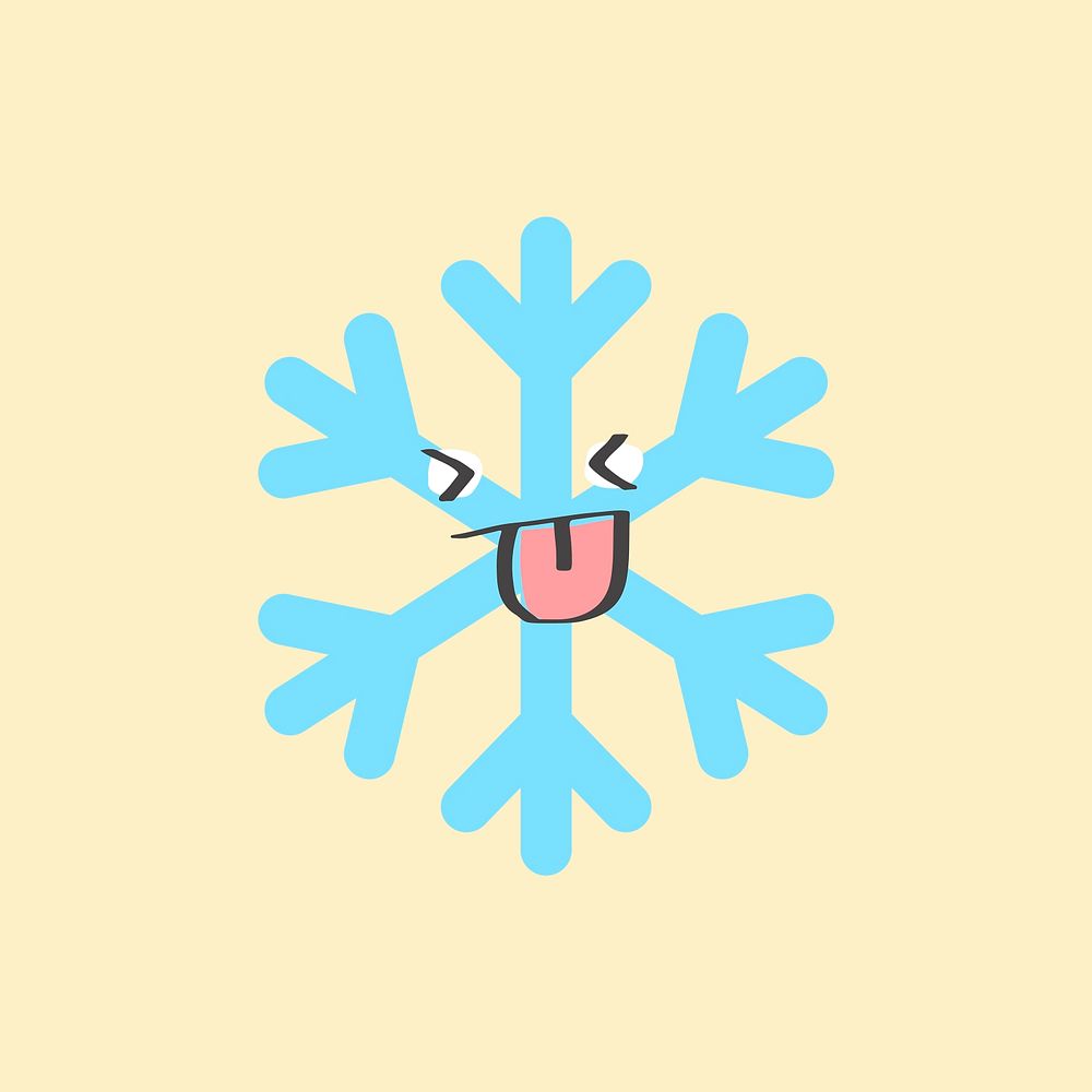 Cute snowflake illustration, cute background