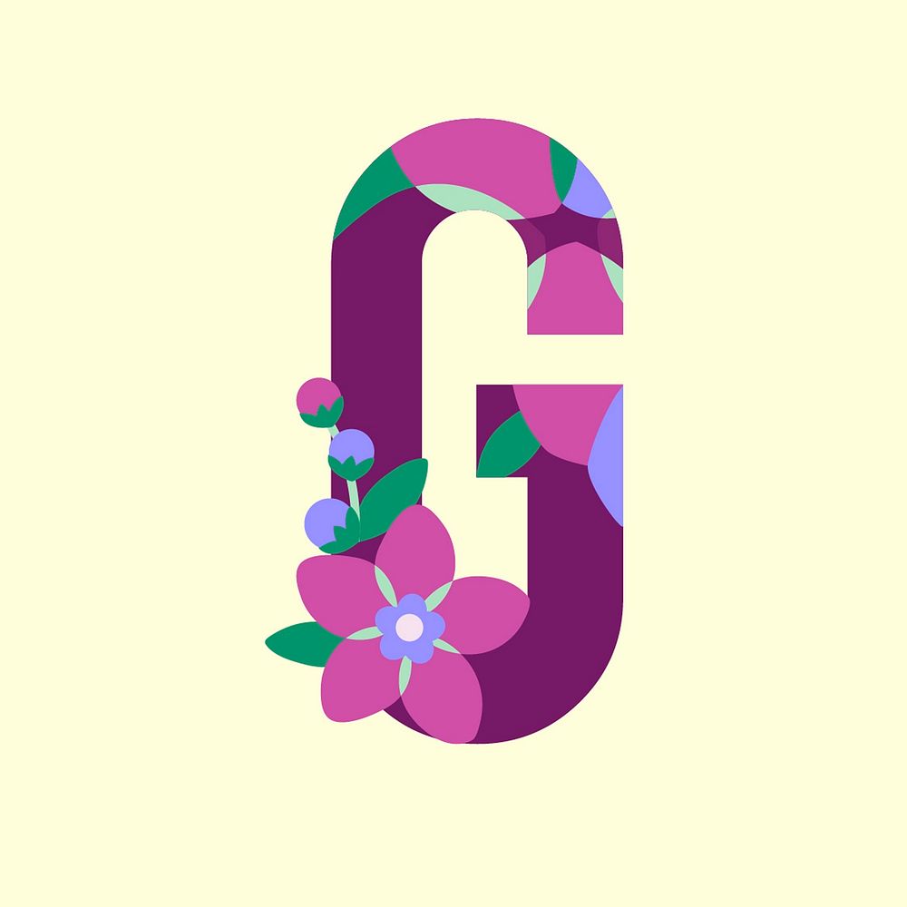 Floral patterned letters 