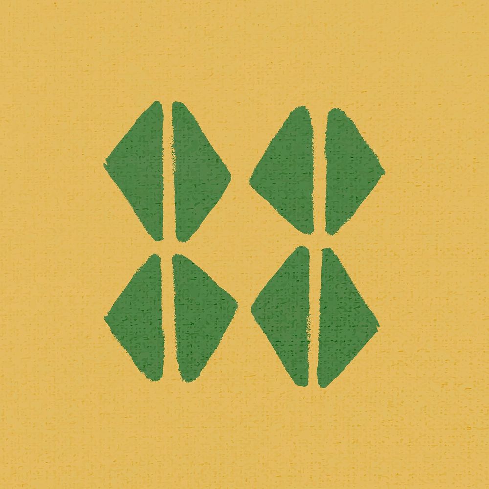 Geometric shape green triangle, simple graphic