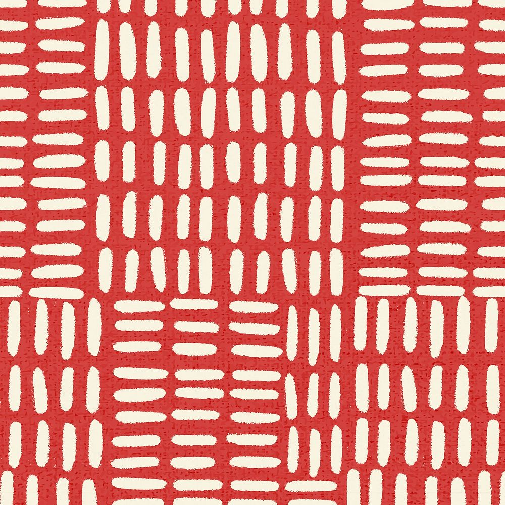 Ethnic striped pattern, textile vintage background psd in red